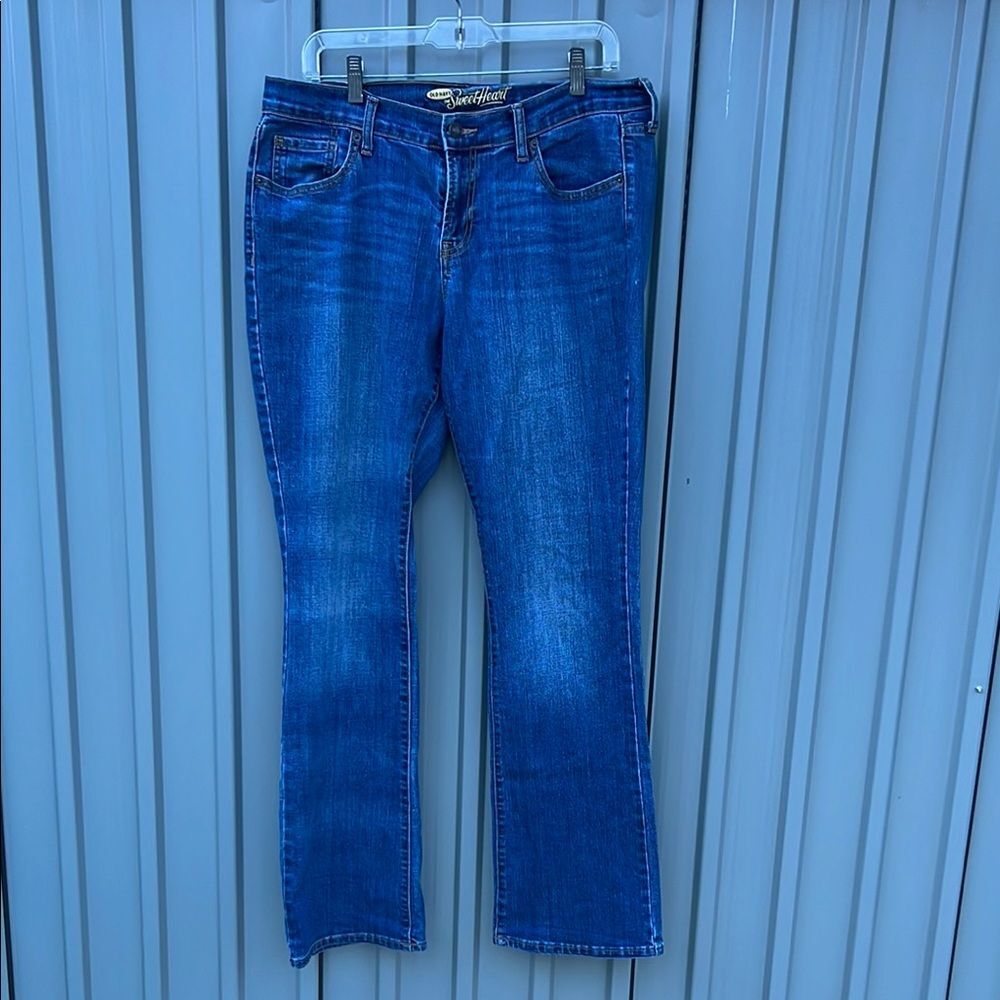 Old Navy The Sweetheart Bootcut Jeans Mid Rise Medium Wash Western Boho Denim 12